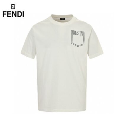 24ss FF Embroidery Logo Fake Pocket T-Shirt