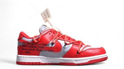 NK Dunk Low Off-White University Red CT0856-600