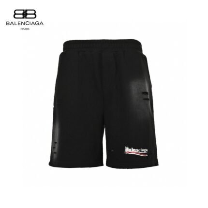 24ss Blurry Coca Cola Logo Broken Holes Short