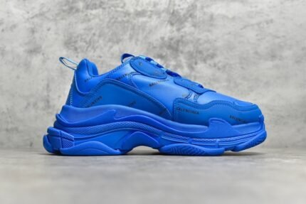 Balenciaga Triple S Allover Logo Blue