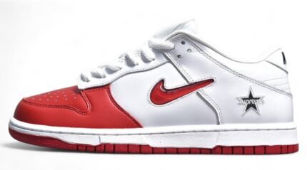 SB Dunk Low Supreme Jewel Swoosh Red CK3480-600