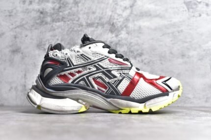 Balenciaga Runner Sneakers In Black Red and Neon Yellow