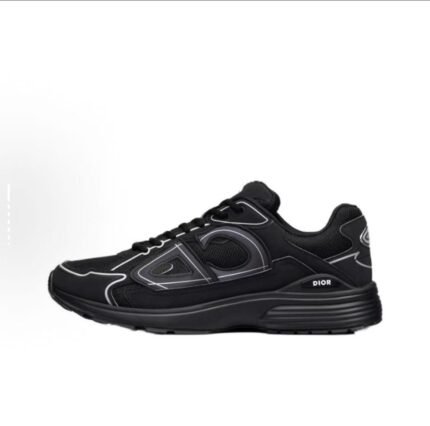 DIOR B30 CD shoes Simple lace-up running shoes Low-top life casual shoes men's black